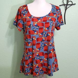 🐞LULAROE donald duck shirt